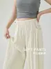 Pantalones Rectos de Pierna Ancha para Mujeres Embarazadas Pequeñas Cintura Elástica con Cordón Bolsillos Pantalones Casuales de Maternidad para Salir