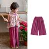 Conjunto de Verano para Niñas 2026 Nuevo Elegante Bebé Nuevo Estilo Chino Chaleco Conjunto de Dos Piezas Ropa Tradicional China de Verano para Niños