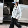 Chaqueta de Primavera y Otoño con Estampado de Letras para Niñas 2026 Nueva Moda Chaqueta con Cremallera para Niños, Abrigo de Béisbol de Moda para Niños Mayores