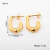 Pendientes de Acero de Titanio de Venta Caliente Transfronteriza Chapados en Oro de 18K Moda Letra A Pendientes de Gama Alta Tendencia Europea y Americana Pendientes de Acero de Titanio para Mujer