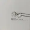 Pendientes de Serpiente Rodeada de Amor con Diamantes Completos, Clavo de Hueso del Oído Coclear, Destello Explosivo de Diamante, Pendientes de Temperamento Exquisito, Pendientes de Nicho para Mujeres