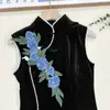 Estilo Antiguo Bordado Tridimensional Flor Cuentas Accesorios Hecho a Mano Lentejuela Parche Vestido Cheongsam Ropa Decoración Parche DIY