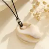 Otoño e Invierno Retro Maillard Color Café Manchado Collar Largo para Mujer Lujo Accesible Nicho Cadena de Suéter de Gama Alta