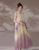 Nuevo Vestido Elegante de Estilo Chino Nacional con Degradado sin Mangas Verano 2026 Nuevo Vestido Largo Casual Holgado para Mujer