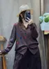 Chegada Nova Outono 2026 Estilo Coreano Solto Casual Gola Redonda Botão Único Padrão de Coração Cardigan de Tricô para Mulheres Suéter de Algodão MHT