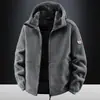 Chaqueta de Polar para Hombre de Otoño e Invierno Más Vendida Chaqueta Gruesa Cálida a Prueba de Frío con Capucha Ropa para Hombre Abrigo Superior Transfronterizo