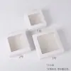Caixa de papel kraft com janela e revestimento de filme para atacado com tampa quadrada de papelão preto e tampas superior e inferior transparentes caixa de embalagem para presente