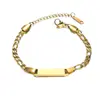 Directo de fábrica personalidad moda simple acero inoxidable pulsera larga nueva lisa grabado láser DIY decoración de mano