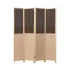 Biombo de madera maciza y ratán de papel estilo chino para sala de estar, entrada de hotel, fondo plegable para comedor, pared divisoria móvil para viviendas de alquiler