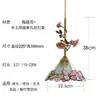 Luminária Pendente Vintage Flor Rosa de Cabeceira Lâmpada Pendente de Entrada de Corredor Latão Retrô Francês Onda de Água casagd Ferro