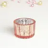 Copo de Vela Listrado para Aromaterapia Suporte de Vela de Vidro Estilo Europeu Decoração Criativa para Casa Decoração de Atmosfera Festiva Festa à Luz de Velas