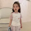 Top de Verano para Niñas Estilo Nuevo con Mangas Raglán Cortas y Volantes -210182