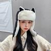 Estilo de Celebridade da Internet Chapéu Lei Feng Pequeno Mostrando o Rosto Chapéu à Prova de Vento para Ciclismo Outono e Inverno Estilo Coreano Feminino Chapéu de Algodão à Prova de Frio de Inverno