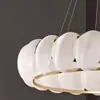 Estilo Francês Luz de Luxo Moderno Simples Sala de Estar Lustre de Concha Novo Estilo Estilo Creme Pena Restaurante Nórdico Anel Lâmpada Principal