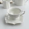 Pedido de Exportación al por Mayor Set de Té de Cerámica Blanca Pura de Lujo Accesible Francés Tetera para Té con Leche Taza de Café y Platillo