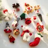 Decoraciones Navideñas Árbol de Navidad Creativo Reno de Dibujos Animados Adornos Colgantes de Fieltro Materiales DIY Figuritas Pequeñas Regalos de Navidad