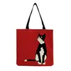 Directo de fábrica estilo coreano bolso de hombro práctico de dibujos animados moda versátil bolsa de mano lindo gato estampado bolsa de compras