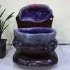 Ornaments de tigela tesouro de caverna de cristal de ametista natural para atacado, pedras brutas de cristal do Uruguai para desmagnetização, decorações de escritório e sala de estar