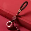 Chaveiro de cinábrio cru, cinábrio dourado-púrpura de alto teor, pingente de ano do zodíaco, acessório de bolsa, joia de presente, atacado e dropshipping