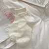 Calcetines cortos de encaje con lazo para mujer, calcetines de malla fina transpirables de verano hasta la pantorrilla, calcetines cortos sin costuras estilo japonés, calcetines de corte bajo