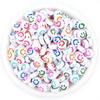 Cuentas acrílicas planas con letras de 7 x 4 mm, estrellas, amor, cara sonriente, flor de ciruelo, cuentas planas, accesorios de joyería para niños