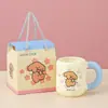 Conjunto de presente de caneca de cerâmica do Mark, copo de água com alta estética, copo promocional com logotipo impresso e gravado, pequeno presente prático atacado