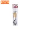 Cuchillo, Tenedor, Cuchara de Acero Inoxidable para Cubiertos Transfronterizos Juego de 6 Piezas Serie Estrella Diamante de Oriente Medio Cuchillo de Filete Estilo Occidental de Hotel para Uso en Casa