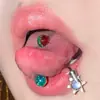Uña de lengua con purpurina acrílica nueva decoración de lengua combinación de colores aro para lengua fabricantes de venta caliente en Europa y Estados Unidos joyería para piercing en el cuerpo humano al por mayor