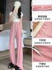 Calça Wide Leg Ice Silk Wide Leg Feminina Verão Fina 2024 Nova Dosagem Casual Loose Versão Estreita Calça Protetora Solar Fresca Reta