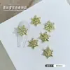 Copos de Nieve Navideños Aleación Diamante Joyería para Uñas Oro Plata Copo de Nieve Diamante Mixto Flor de Hielo Navideño y Año Nuevo Joyería de Diamantes para Uñas