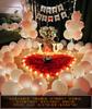 Sorpresa de Aniversario Decoración de Escena Romántica Anuncio de Tanabata LED Arreglo de Pared de Fondo con Globos de Proposición en Dormitorio