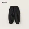 Pantalones de Niña Youbao Verano Nuevos Color Sólido Cargo Joggers de Niño Senderismo al Aire Libre Sueltos Largos para Niños Modernos