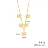 Collar de acero inoxidable con colgante de mariposa, moda europea y americana, para mujer, versátil, elegante, de alta calidad, estilo chica popular de Instagram