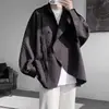 Jaqueta-camisa masculina de alta qualidade, novo estilo chinês, estilo nacional de primavera, texturizada, tamanho grande, estilosa, branca, de manga longa para homens