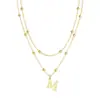 Collar Colgante de Letras de Cuentas Nuevo Producto Transfronterizo Europeo y Americano Cobre Personalidad de Nicho Moda para Mujer Regalo Venta al por Mayor