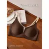 2623 Sujetador Wanluo estilo francés de encaje calado, copa fina cómoda, cuello en V, atmósfera de deseo suave y pura, copa moldeada tridimensional de gota de agua