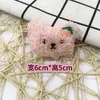 Novo urso de blush cacheado acessórios diy urso de pelúcia desenho animado orelha de morango cabeça de animal urso chapéu acessórios para roupas
