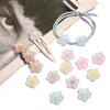 Pendientes Colgantes de Acrílico Transparente Flor de Ciruelo Agujero Recto Material para Manualidades Hecho a Mano Cuerda para el Cabello Pasador Accesorios para el Cabello