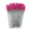 Venta al por mayor de fábrica 50 piezas/paquete cepillo desechable para pestañas con varilla de cristal cepillo espiral sólido rizador de pestañas cepillo para cejas pincel de maquillaje