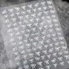 Adesivos de Unha de Laço de Cor Sólida com Base Adesiva Plana, Adesivos de Unha DIY de Laço Versáteis e Simples Dh1057