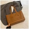 Bolsa de Cesta de Verduras de Moda de Gran Capacidad Casual 2025 Nueva Bolsa Tote de Color Puro para Suegra Bolso de Hombro Hueco de Alto Valor