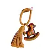 Adorno de Caballo Mecedora de Madera de Haya Artesanal Regalo Creativo del Año del Caballo Linda Decoración de Escritorio de Madera Maciza Figura de Caballo Mecedora