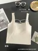 Top Camisola de Hielo de Seda Sin Costuras Diseño Cruzado Espalda Abierta Sentido de Diseño Espalda Hermosa para Primavera y Verano con Copas Cuadrado Cuello Ropa Interior Ropa Exterior Chaleco