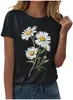 Camisetas para Mujer Camisetas de Girasol Gráfico de Flores Vintage