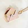 Collar de Sobre Más Vendido en Europa y América Colgante de Sobre Grabado Carta de Amor Joyería Transfronteriza Regalo de Navidad Día de San Valentín