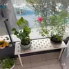 Alféizar de ventana de balcón ampliación alféizar soporte para flores de pie estrecho ampliación alféizar estante para suculentas estante de almacenamiento de encimera altura ajustable