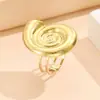Colección Serie Oceánica Estilo Fresco de Vacaciones Anillo Abierto de Concha y Estrella de Mar para Mujer Anillo de Acero Inoxidable Artículo Popular Transfronterizo