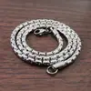 Collar de Acero de Titanio que No se Desvanece para Hombre, Marca de Moda Hip-Hop, Accesorio de Cadena Lisa Versátil de Acero Inoxidable, Cadena Redonda Martillada de Perlas, Transfronterizo