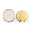 Pote de Lata Vela Aromática Pote de Ferro Ouro Sólido Pote Reto Vela de Chá Pote de Metal Portátil Lata de Ferro 4 oz