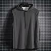 Colete da marca de moda masculina ins moda bonita colete esportivo assentamento camisa com capuz solto estilo coreano camisola sem mangas T-shirt moda